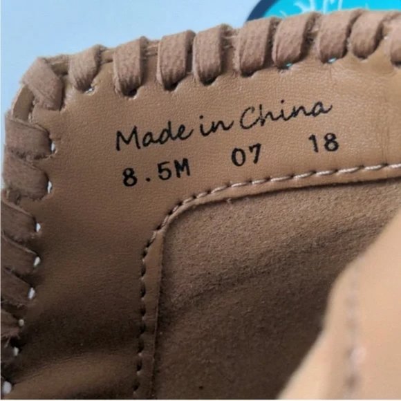 Jack Rogers Suede Ankle Boots Tan Oak Waterproof Layla Booties size 8.5 NEW - Picture 5 of 12